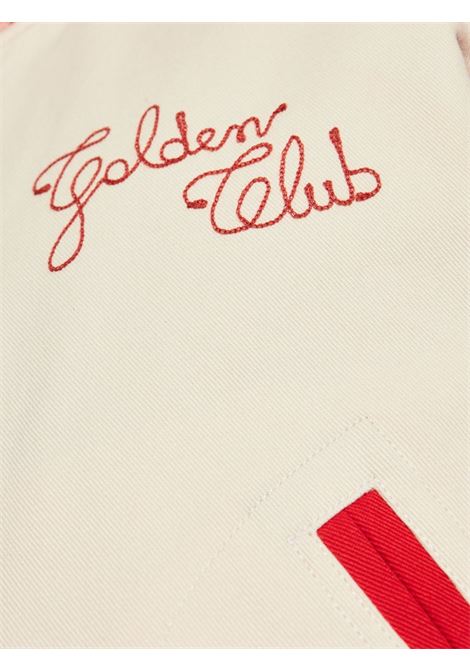 Giubbotto bomber ricamato in bianco e rosso Golden goose - uomo GOLDEN GOOSE | GMP02128P00185615722